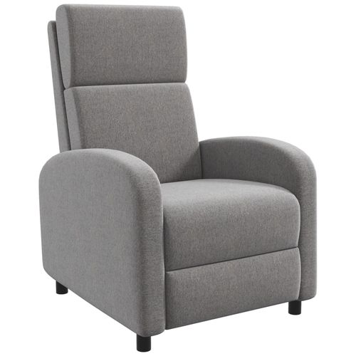 Fauteuil De Relaxation Inclinable Réglable Repose-Pied Tissu Gris