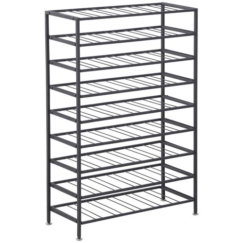 Étagère À Vin Rack Pour Bouteilles Range-Bouteilles Capacité 54 Bouteilles Dim. 63l X 25l X 91h Cm Métal