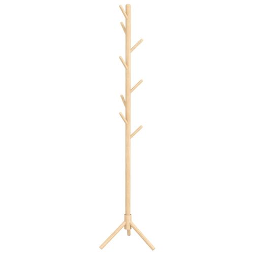 Portemanteau sur pied style cosy naturel 8 patères dim. 40L x 40l x 165H cm bois de pin