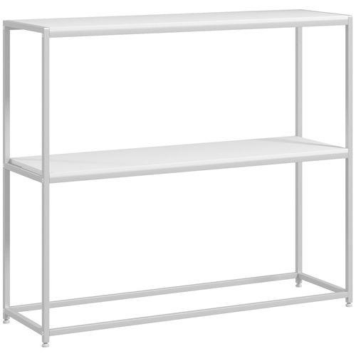 Console Design Contemporain Étagère - 100l X 30l X 87h Cm - Blanc