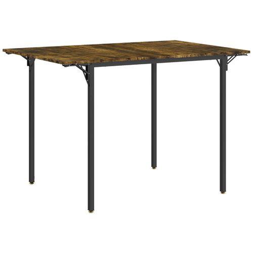 Table À Manger Pliable Style Industriel - 2 Rabats - 2 À 4 Personnes