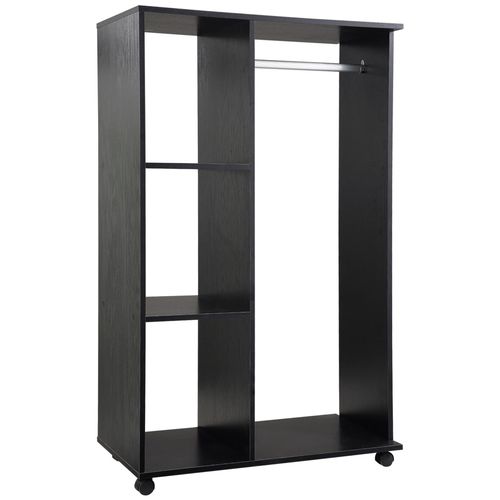 Armoire Penderie Armoire De Rangement Mobile Panneaux De Particules Noir