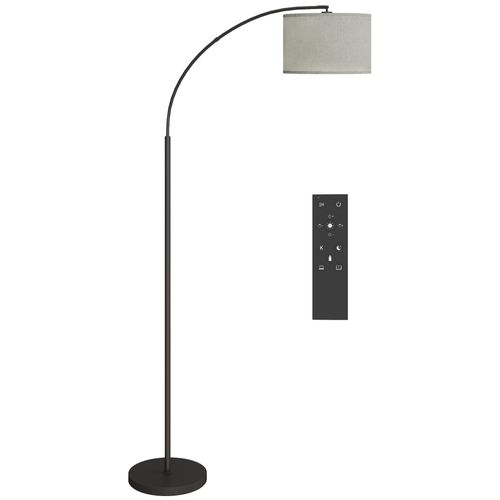 Lampadaire Led Dimmable H.180 Cm Avec Télécommande Abat-Jour Réglable 11 Température Couleurs Et Niveaux De Luminosité Noir