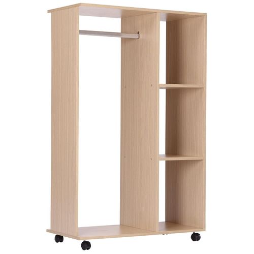 Armoire Penderie Armoire De Rangement Mobile Panneaux De Particules Coloris Chêne Clair