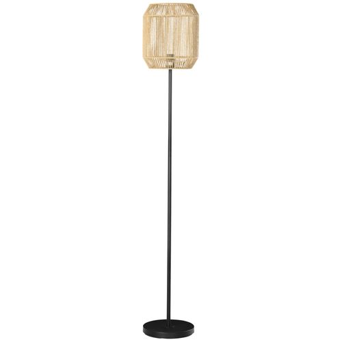 Lampadaire Aspect Cannage Style Cosy H.158 Cm Noir Beige