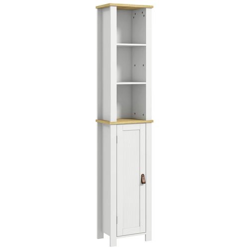 Meuble Colonne Salle De Bain Porte 2 Étagères 3 Niches