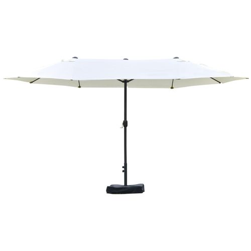 Parasol De Jardin Xxl Parasol Grande Taille 4,6l X 2,7l X 2,4h Cm Ouverture Fermeture Manivelle Acier Polyester Haute Densit? Cr?Me