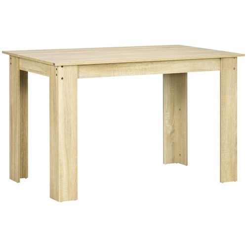 Table À Manger Grand Plateau 4-6 Personnes - Aspect Chêne Clair