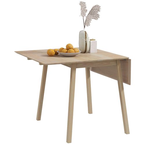 Table À Manger Pliante Un Abattant - 3,4 Personnes - Bois De Pin Naturel