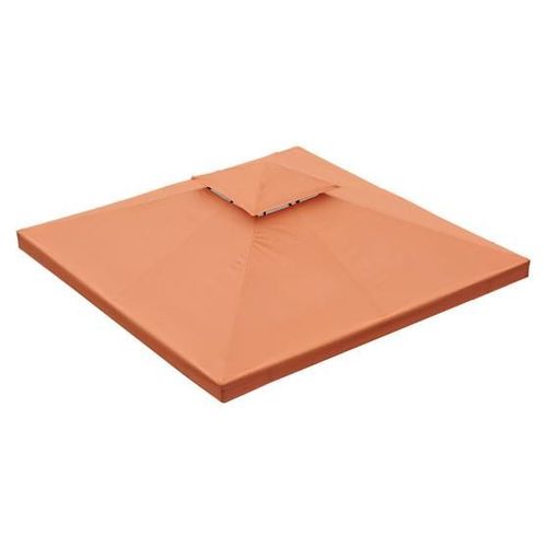 Toile De Toit De Rechange Pour Pavillon Tonnelle Tente 3x3m Orange Terracotta