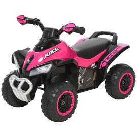 Porteur enfants quad 18-36 mois dim. 67L x 38l x 44H cm effets lumineux et sonores rose noir