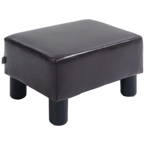 Pouf Repose-Pied Charge Max. 100 Kg Dim. 40l X 30l X 24h Cm Synthétique Chocolat