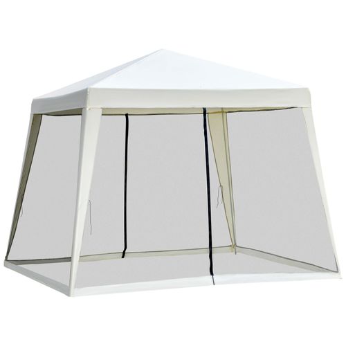 Tonnelle Barnum Style Colonial Dim. 3l X 3l X 2,45h M 4 Moustiquaires 2 Zipp?Es Beige Noir