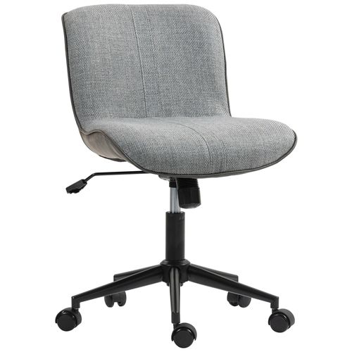 Chaise De Bureau Tissu Grand Confort Réglable Fonction À Bascule Gris