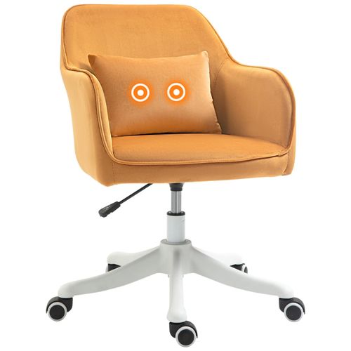 Chaise De Bureau Massante Velours Jaune
