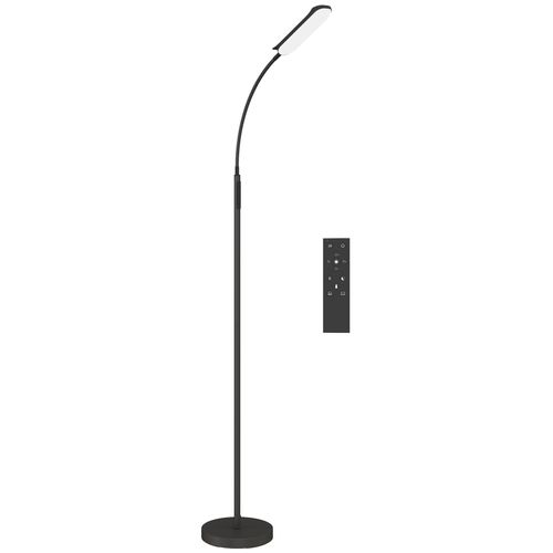 Lampadaire Led Dimmable Avec Télécommande - Contrôle Tactile, Réglable - H.175 Cm - Acier Polycarbonate Noir