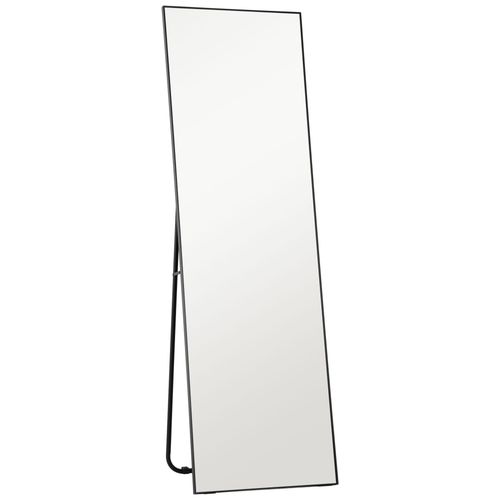 Grand miroir pleine longueur rectangulaire 50 x 160 cm - miroir sur pied ou mural - noir