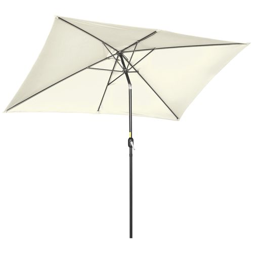 Parasol Inclinable Rectangulaire Dim. 2,95l X 1,95l X 2,4h M Crème