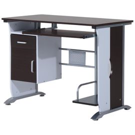 Bureau Informatique Design 100l X 52l X 75h Cm Brun Noir Et Blanc