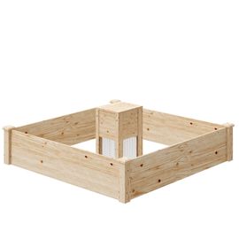 Ensemble carré potager composteur dim. totales 123 x 123 x