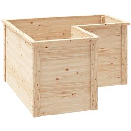 Carré de potager en bois - jardinière d'angle - dim.