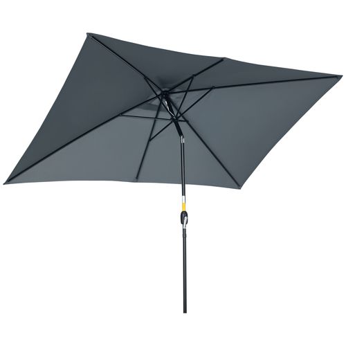 Parasol Inclinable Rectangulaire Dim. 2,95l X 1,95l X 2,4h M Gris