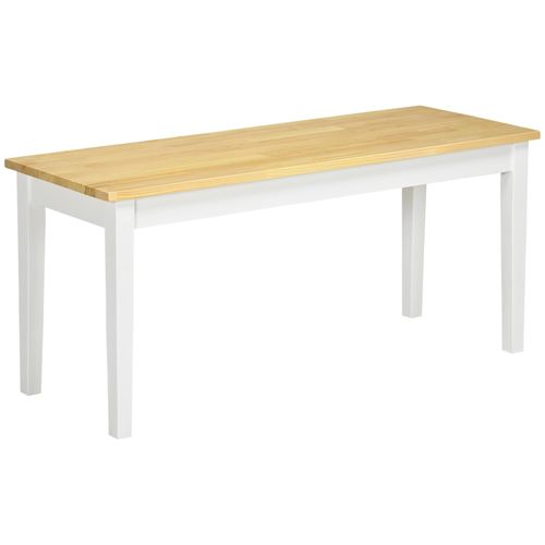 Banc 2 Personnes Dim. 102l X 36l X 45h Cm Bois De Pin Blanc