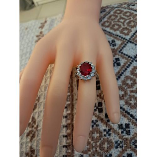 Bague Marquise Argent Massif Cristal Swarovski