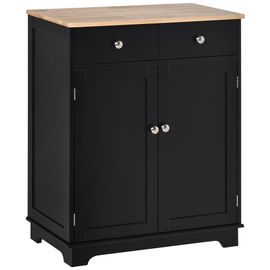 Buffet multi-rangement 2 portes avec étagère réglable 2 tiroirs coulissants