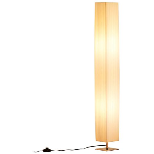 Lampe Lampadaire Colonne Sur Pied Moderne Lumi?Re Tamis?E 40 W 14l X 14l X 120h Cm Inox Blanc
