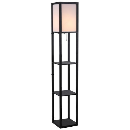 Lampadaire ?Tag?Re Lampe ?Tag?Re 26l X 26l X 160h Cm 3 ?Tag?Res 4 Niveaux Mdf Noir