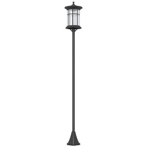 Lampadaire Solaire Led Extérieur Sur Pied H. 184 Cm Noir