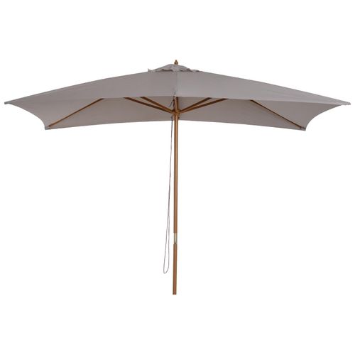 Parasol Droit Rectangulaire De Jardin Grande Taille Dim. 3l X 2l X 2,5h M Gris
