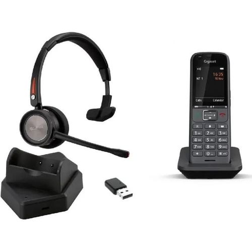 Cleyver - Casque Cleyver NW30 UC + Téléphone sans Fil S700H Pro ¿ PC, DECT ¿ Audio HD, Mobilité, Télétravail & Bureau Professionnel