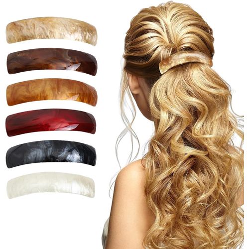 Shiba-Barrette Cheveux Femme Pinces À Cheveux Françaises Automatique, Grande, Rétro Classique, Pour Cheveux Fins Et Cheveux Moyenn[1 