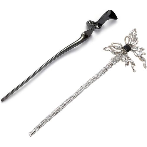 Shiba-2 Pièces Pinces À Cheveux, Baguettes De Cheveux Femmes, Pique À Cheveux En Vintage Pour Femmes Filles, Chinois Baguettes Pou[1