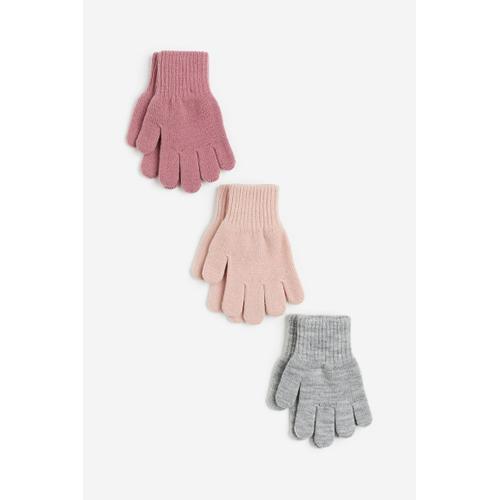 Lot De 3 Paires De Gants - Rose