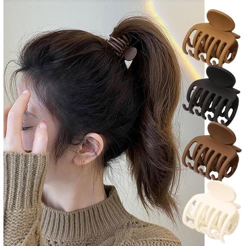 Shiba-Lot De 4 Pinces À Cheveux Moyennes De 1,6"" - Pour Fille - Antidérapantes - Pour Femme - Cheveux Fins - Accessoires De Coiffu[2 