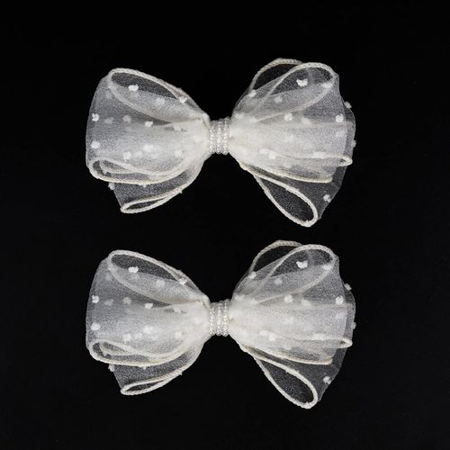 Shiba-Lot De 2 Pinces À Cheveux Avec N?ud - 11,4 Cm - Accessoires Pour Cheveux Pour Robe De Demoiselle D'honneur, Beige[3396]