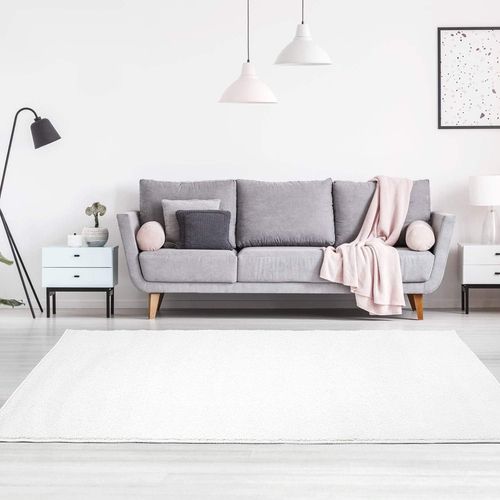 ERSHI-Tapis de Couloir, Couleur Unie, crème, 80 x 150 cm, Moderne, à Poils Plats, pour Salon, Chambre d'adolescent, Chambre d'enfa[1