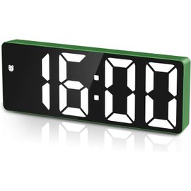 ERSHI-Réveil numérique LED horloge de table électronique avec affichage de la température, réveil de voyage, luminosité réglable, [4