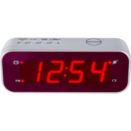 ERSHI-Petite Horloge numérique à Piles - Horloge de Bureau LED - Fonctionne avec Piles Uniquement - Réveil avec Snooze - Réglage F[4