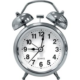ERSHI-Réveil Métal à Double Cloche Alarme Réveil Rétro avec Lumière de Nuit Horloge à Quartz Réveil Silencieux[544]