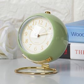 ERSHI-Réveil analogique de 4 pouces,Petite horloge de table silencieuse,Réveil classique rétro,Sans tic-tac,Fonctionne avec piles,[5