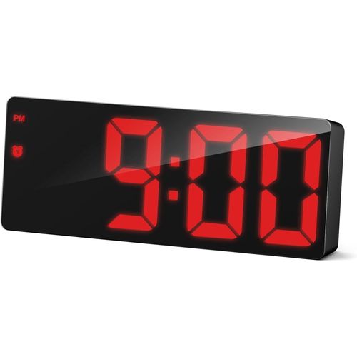 ERSHI-Flysocks Réveil Numérique, Horloge Électronique avec 3 Niveaux de Luminosité, Réveil Numérique Alimenté par USB A ou 3 Piles[3