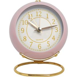 ERSHI-Réveil de table analogique - 10,5 cm - Petite horloge de bureau avec lampe de nuit - Réveil rétro - Réveil puissant - Petite[7