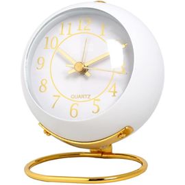 ERSHI-Réveil de Table Analogique 11.5cm - Horloge de Bureau Avec Lampe de Nuit Rétro, Moderne et Silencieuse - Pour Chambre à Couc[7