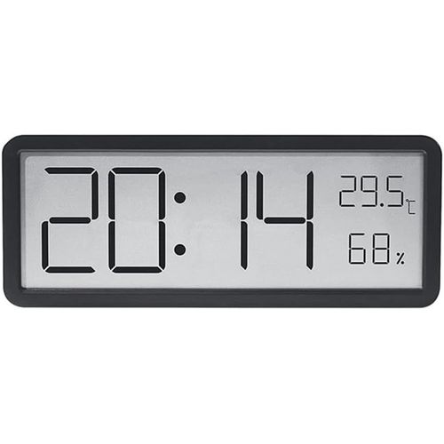 ERSHI-8" LCD Horloge Numérique avec Alarme de Température et d'humidité 12/24 Heures Portable Réveil Mural Horloge électronique de[8