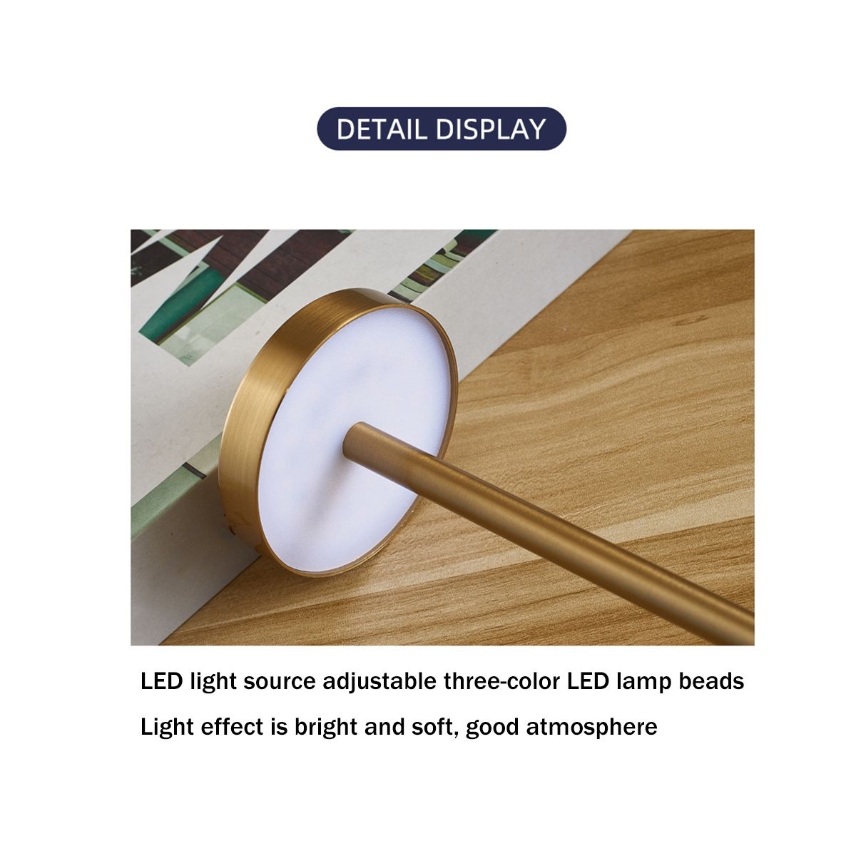 Lampe de Table Nordique LED Lampe de Table Tactile Bar H?Tel... - 3