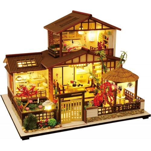 Maison de poupée miniature à faire soi-même avec kit de meubles en bois,  mini artisanat